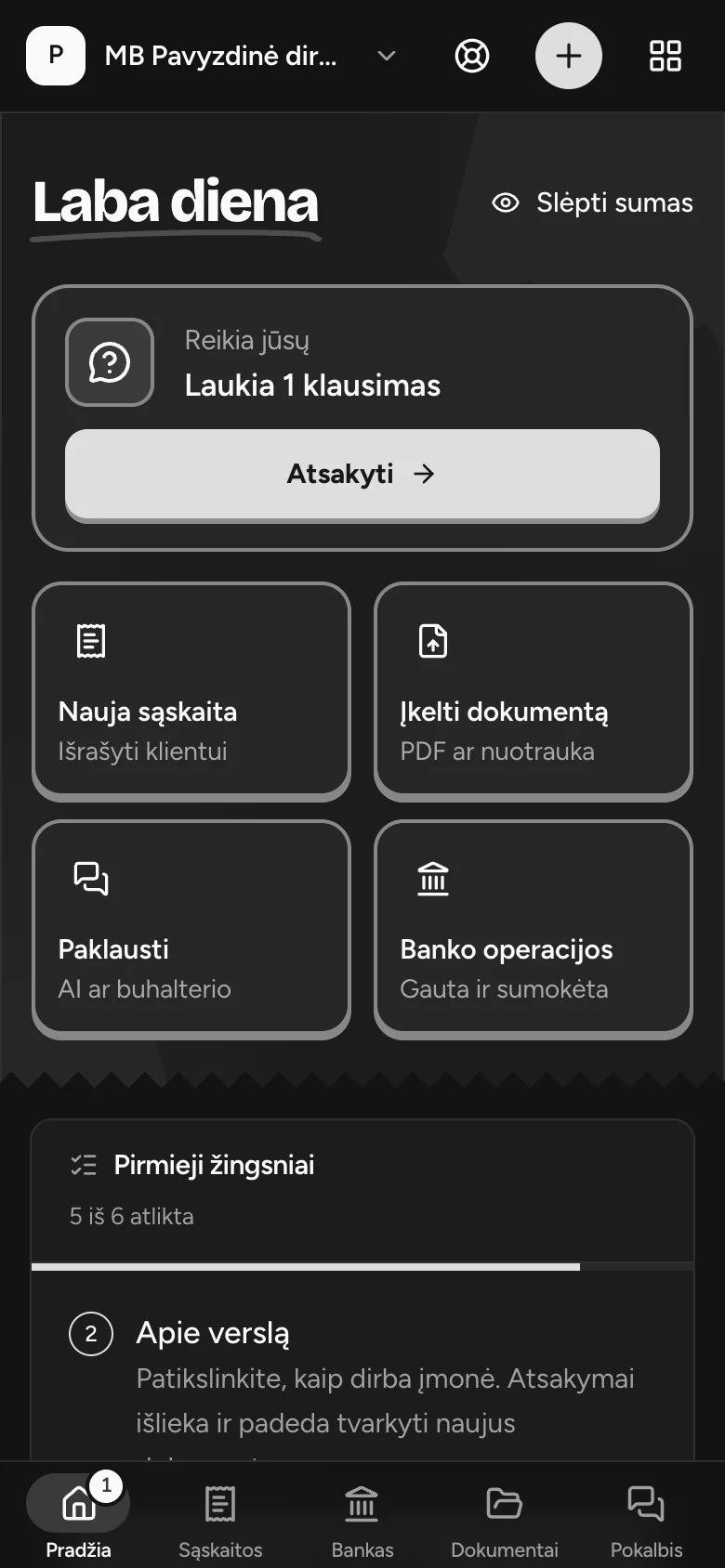 The simple view on a phone in the shipped yellow look